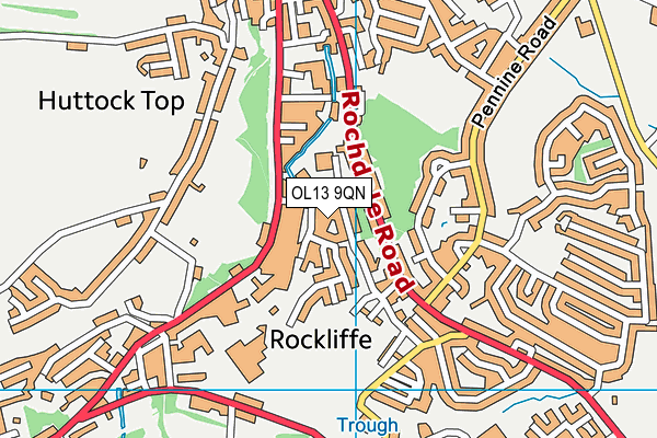 OL13 9QN map - OS VectorMap District (Ordnance Survey)