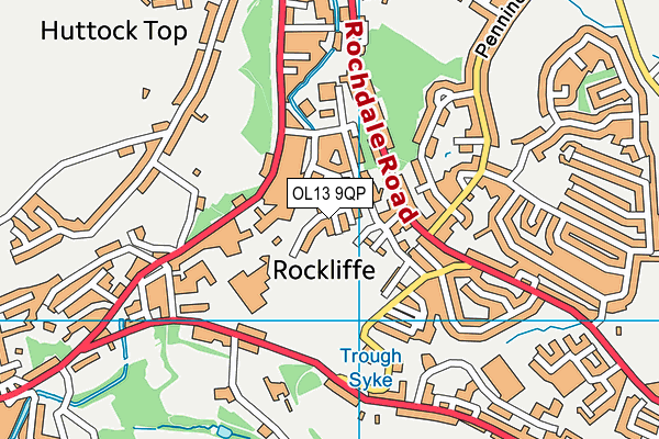 OL13 9QP map - OS VectorMap District (Ordnance Survey)