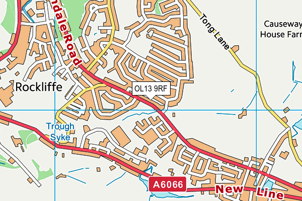 OL13 9RF map - OS VectorMap District (Ordnance Survey)