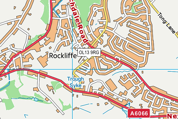 OL13 9RG map - OS VectorMap District (Ordnance Survey)