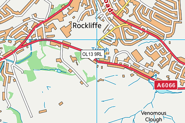 OL13 9RL map - OS VectorMap District (Ordnance Survey)