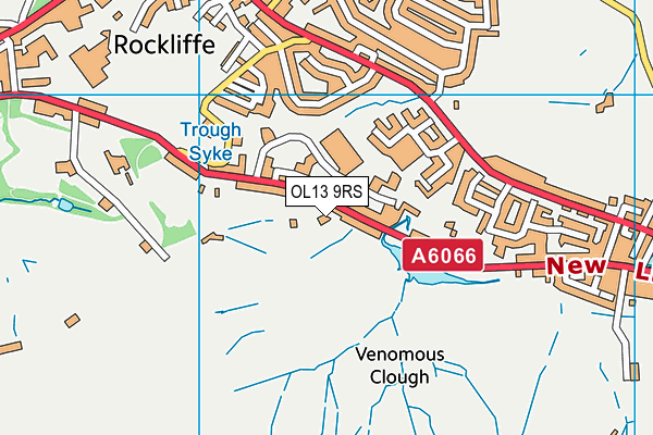 OL13 9RS map - OS VectorMap District (Ordnance Survey)