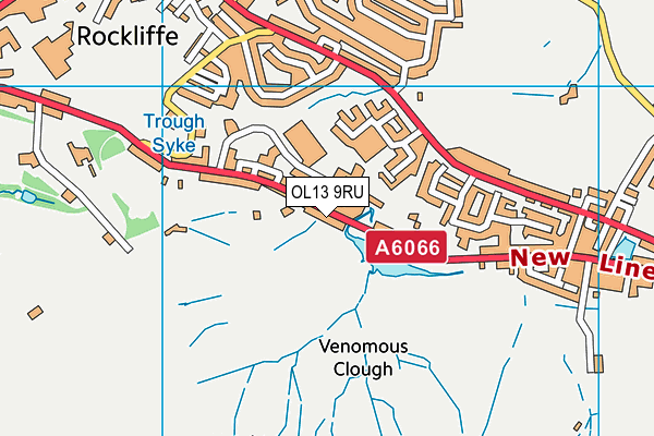 OL13 9RU map - OS VectorMap District (Ordnance Survey)