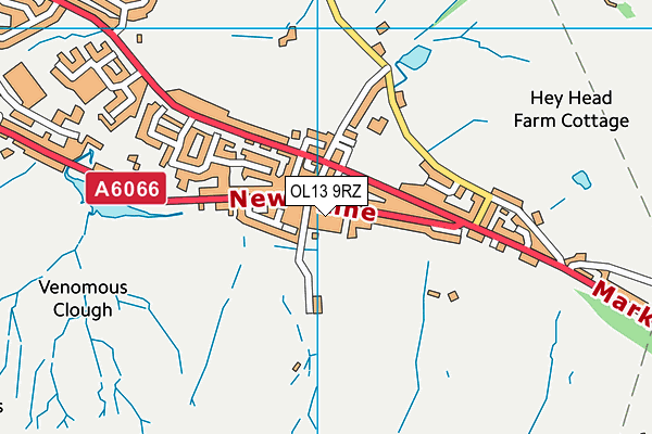 OL13 9RZ map - OS VectorMap District (Ordnance Survey)