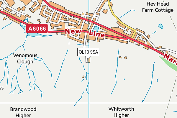 OL13 9SA map - OS VectorMap District (Ordnance Survey)