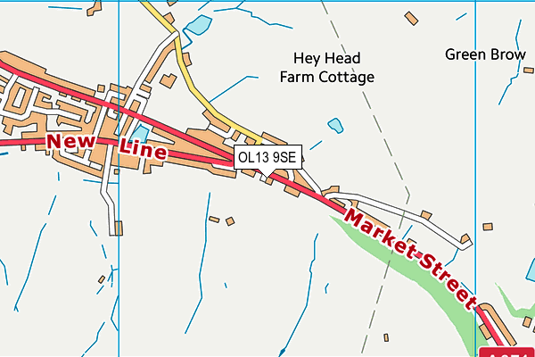 OL13 9SE map - OS VectorMap District (Ordnance Survey)