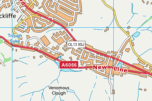 OL13 9SJ map - OS VectorMap District (Ordnance Survey)