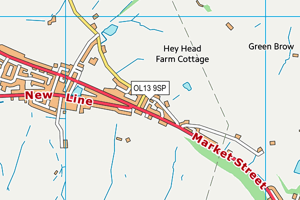 OL13 9SP map - OS VectorMap District (Ordnance Survey)