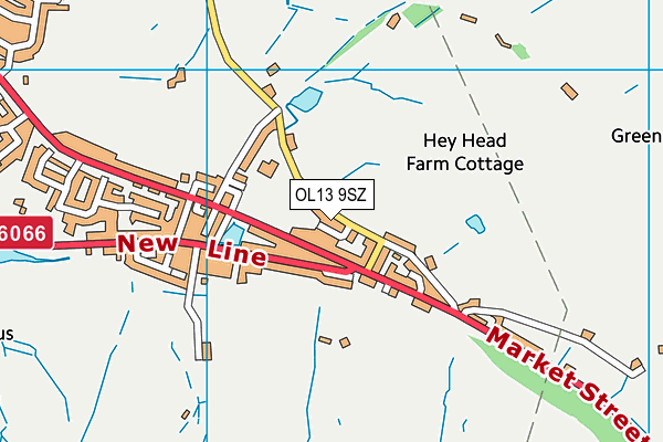 OL13 9SZ map - OS VectorMap District (Ordnance Survey)