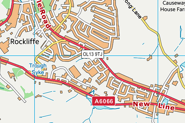 OL13 9TJ map - OS VectorMap District (Ordnance Survey)