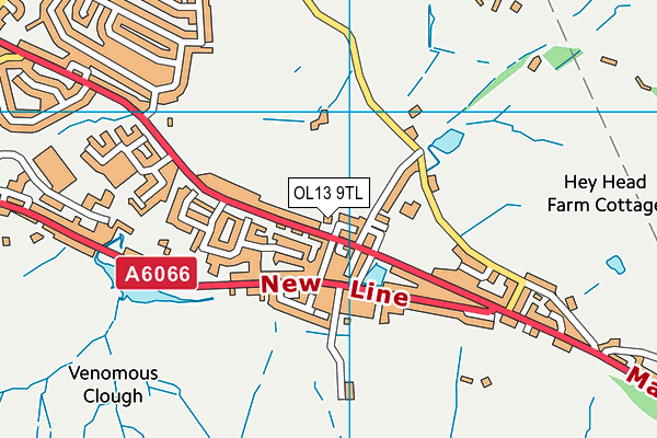 OL13 9TL map - OS VectorMap District (Ordnance Survey)