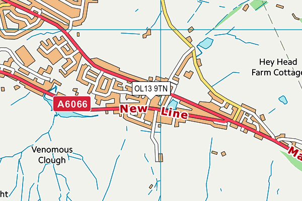 OL13 9TN map - OS VectorMap District (Ordnance Survey)