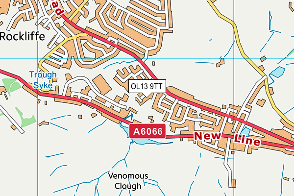 OL13 9TT map - OS VectorMap District (Ordnance Survey)