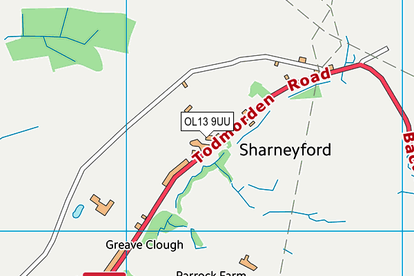 OL13 9UU map - OS VectorMap District (Ordnance Survey)