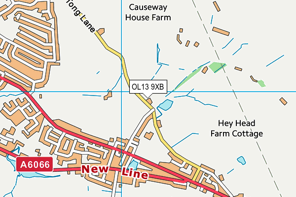 OL13 9XB map - OS VectorMap District (Ordnance Survey)