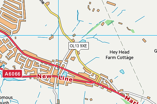 OL13 9XE map - OS VectorMap District (Ordnance Survey)