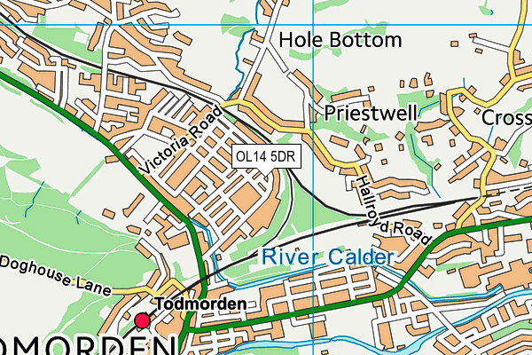 OL14 5DR map - OS VectorMap District (Ordnance Survey)