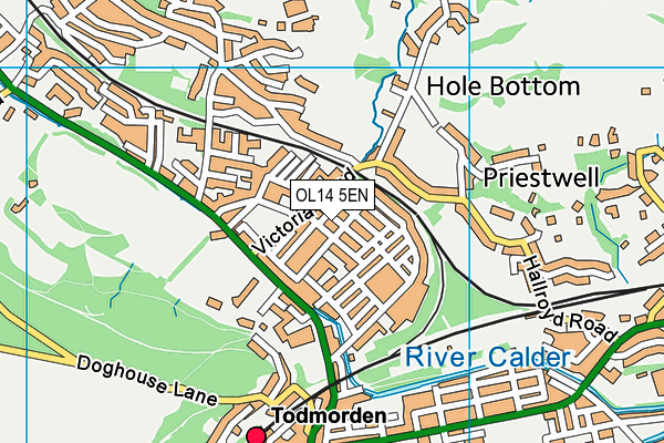 OL14 5EN map - OS VectorMap District (Ordnance Survey)