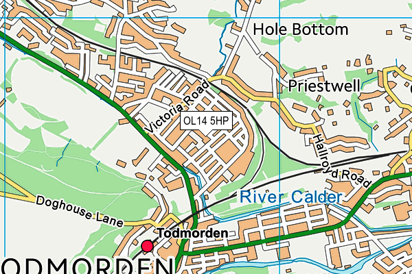 OL14 5HP map - OS VectorMap District (Ordnance Survey)