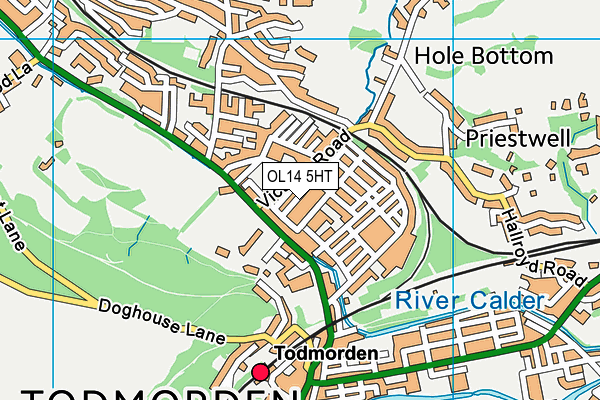 OL14 5HT map - OS VectorMap District (Ordnance Survey)