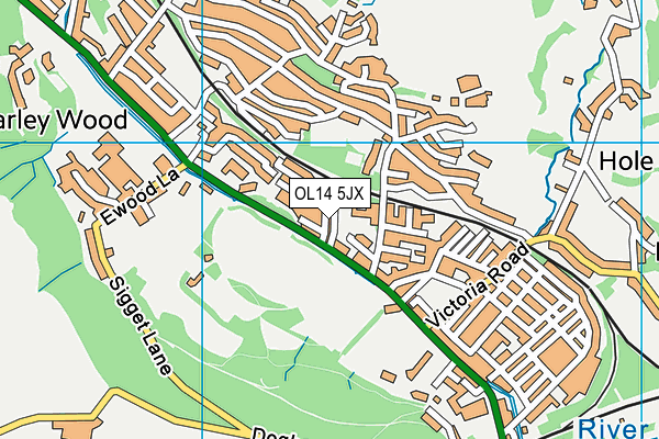 OL14 5JX map - OS VectorMap District (Ordnance Survey)