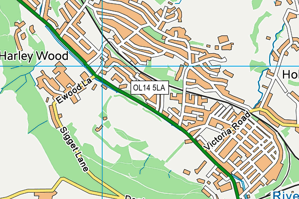 OL14 5LA map - OS VectorMap District (Ordnance Survey)
