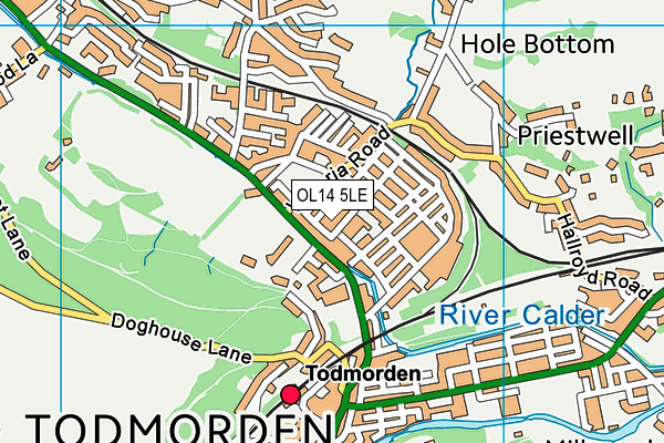 OL14 5LE map - OS VectorMap District (Ordnance Survey)