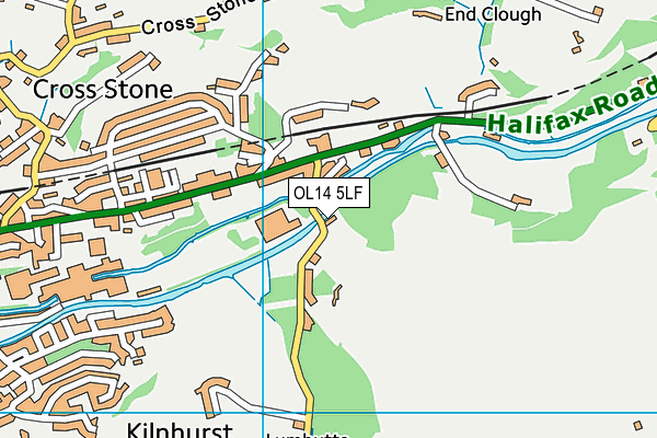 OL14 5LF map - OS VectorMap District (Ordnance Survey)