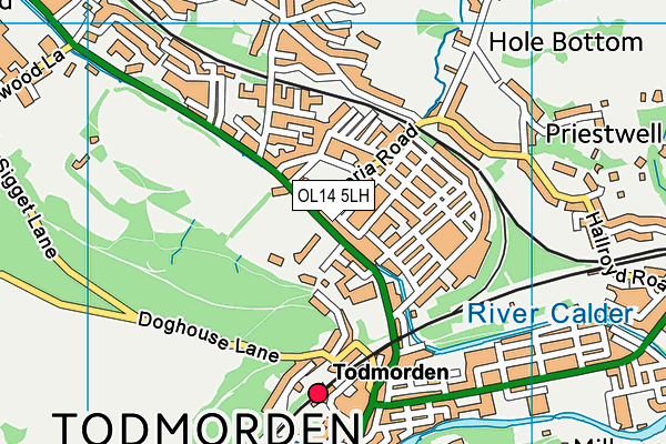 OL14 5LH map - OS VectorMap District (Ordnance Survey)