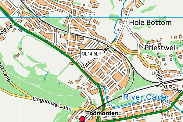 OL14 5LP map - OS VectorMap District (Ordnance Survey)