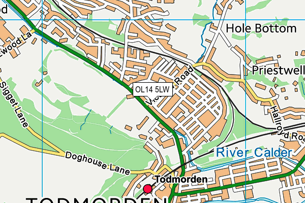 OL14 5LW map - OS VectorMap District (Ordnance Survey)