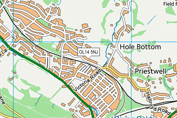 OL14 5NJ map - OS VectorMap District (Ordnance Survey)