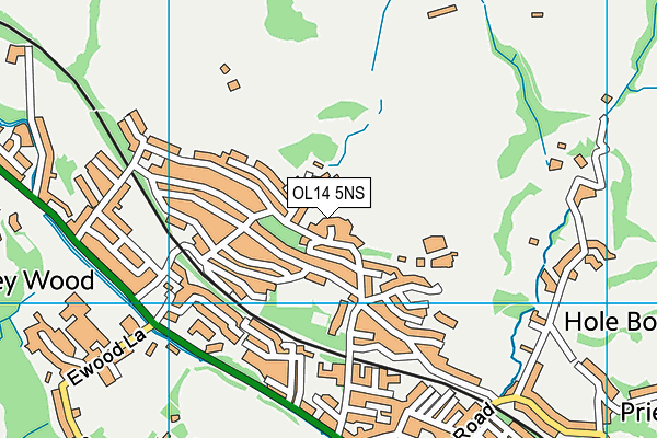 OL14 5NS map - OS VectorMap District (Ordnance Survey)