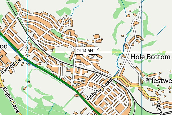 OL14 5NT map - OS VectorMap District (Ordnance Survey)