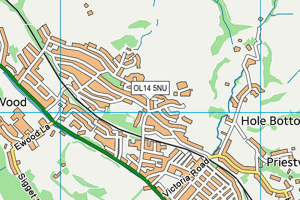 OL14 5NU map - OS VectorMap District (Ordnance Survey)