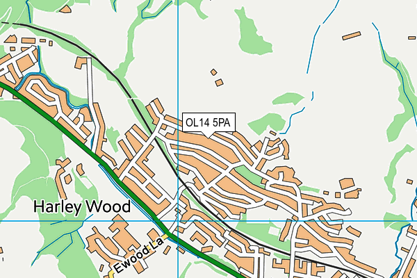 OL14 5PA map - OS VectorMap District (Ordnance Survey)