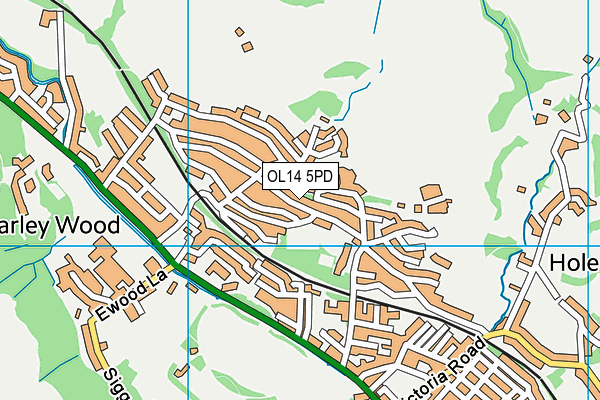 OL14 5PD map - OS VectorMap District (Ordnance Survey)