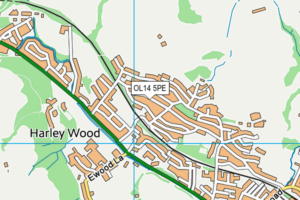 OL14 5PE map - OS VectorMap District (Ordnance Survey)