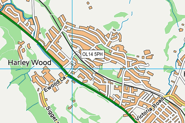 OL14 5PH map - OS VectorMap District (Ordnance Survey)