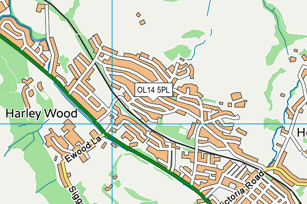 OL14 5PL map - OS VectorMap District (Ordnance Survey)