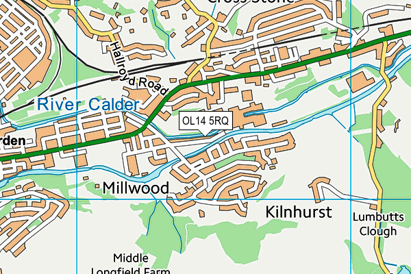 OL14 5RQ map - OS VectorMap District (Ordnance Survey)