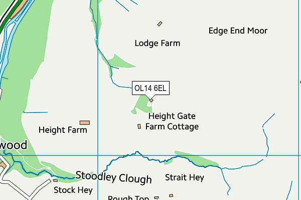 OL14 6EL map - OS VectorMap District (Ordnance Survey)