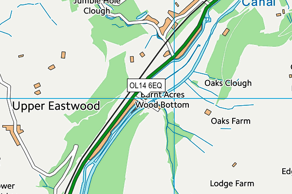 OL14 6EQ map - OS VectorMap District (Ordnance Survey)