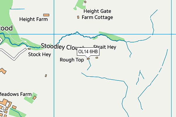 OL14 6HB map - OS VectorMap District (Ordnance Survey)