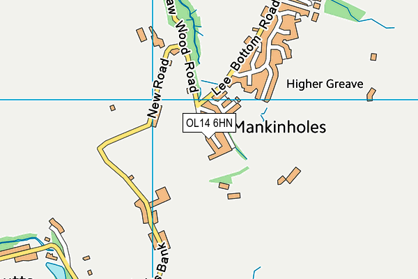 OL14 6HN map - OS VectorMap District (Ordnance Survey)