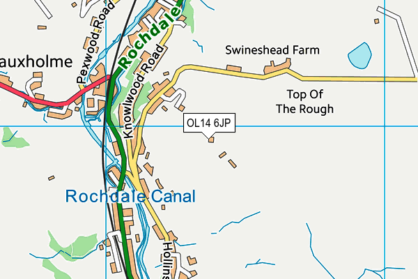 OL14 6JP map - OS VectorMap District (Ordnance Survey)