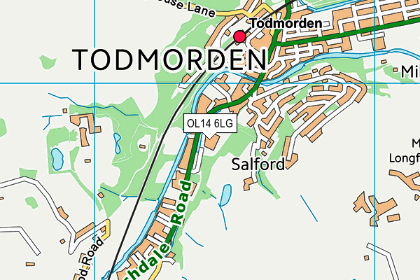 OL14 6LG map - OS VectorMap District (Ordnance Survey)