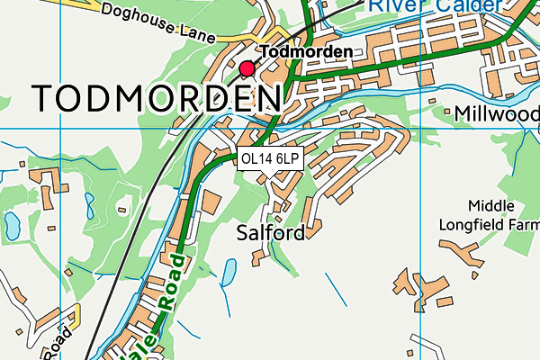 OL14 6LP map - OS VectorMap District (Ordnance Survey)