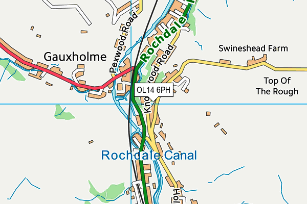 OL14 6PH map - OS VectorMap District (Ordnance Survey)