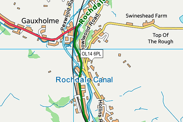 OL14 6PL map - OS VectorMap District (Ordnance Survey)